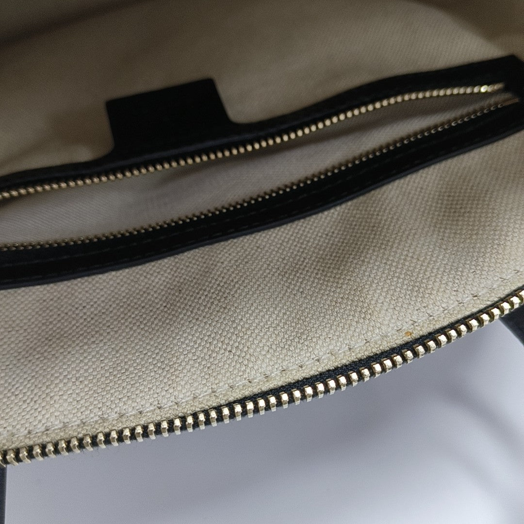 Microguccissima Monogram Patent Leather Black