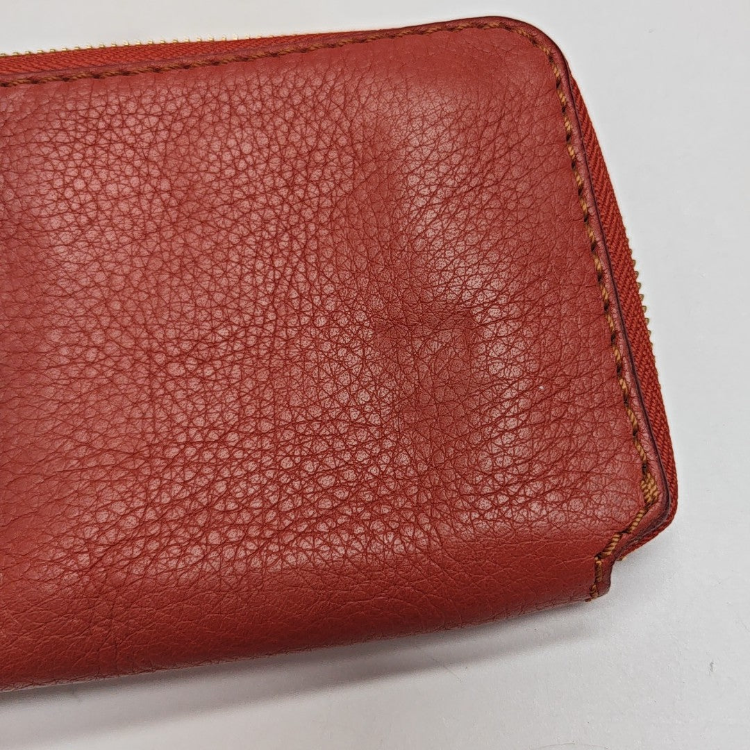 Marcie Calfskin Orange Wallet