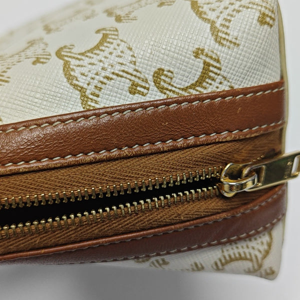 Coated Canvas Shoulder Bag White