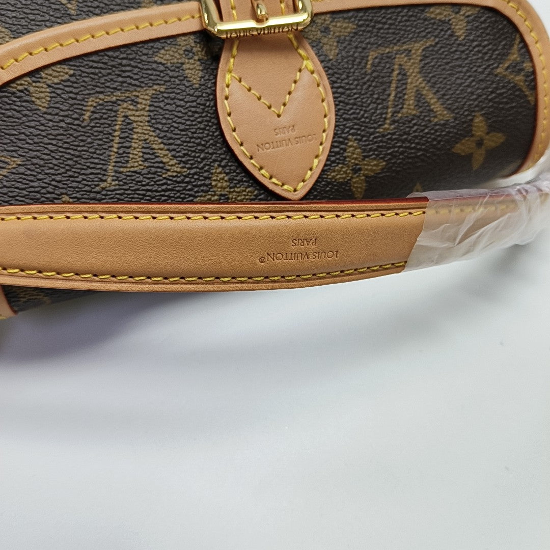 DIANE Nano Monogram Coated Canvas Brown