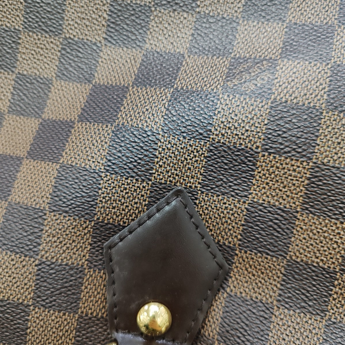 DUOMO Damier Ebene Coated Canvas Brown