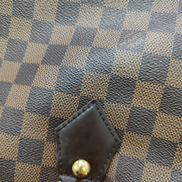 DUOMO Damier Ebene Coated Canvas Brown