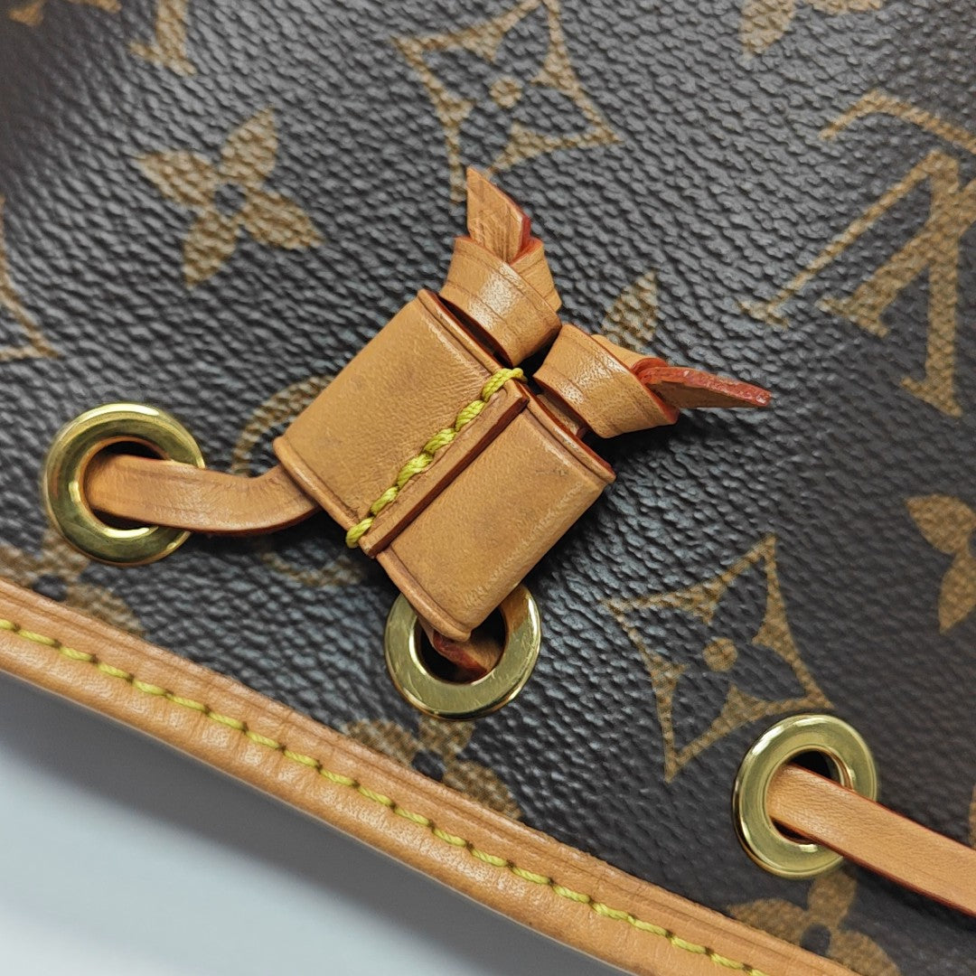 NOÉ Nano Monogram Coated Canvas Brown