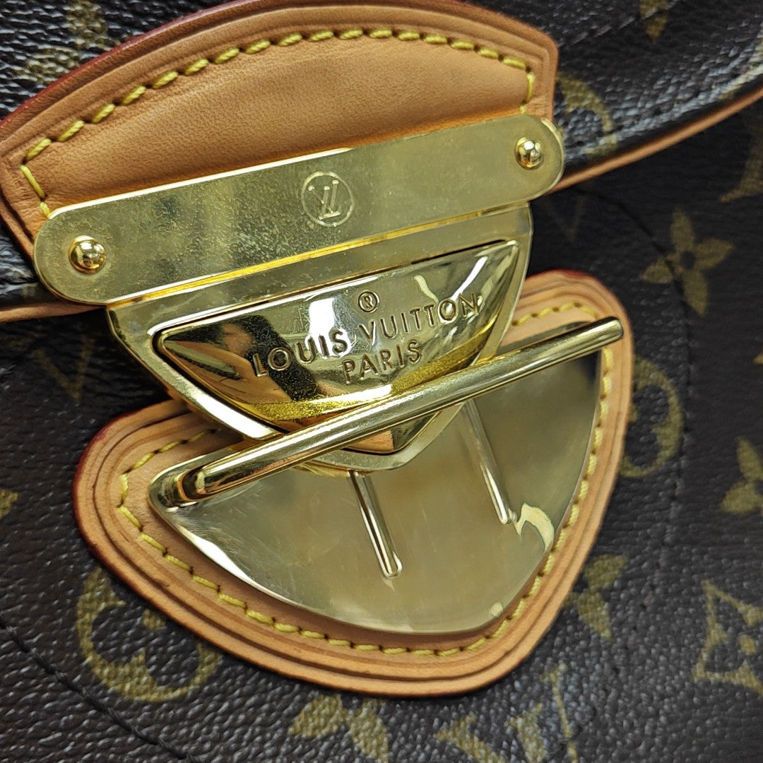 BEVERLY MM Monogram Coated Canvas Brown