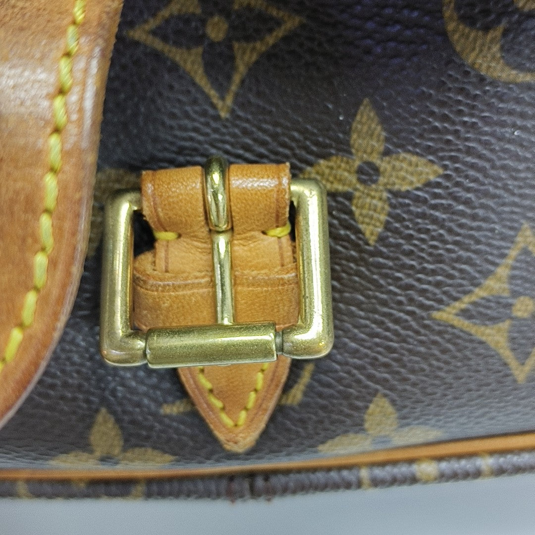SOLOGNE PM Monogram Coated Canvas Brown