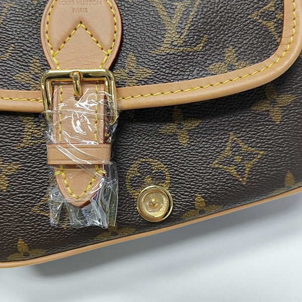 DIANE Nano Monogram Coated Canvas Brown
