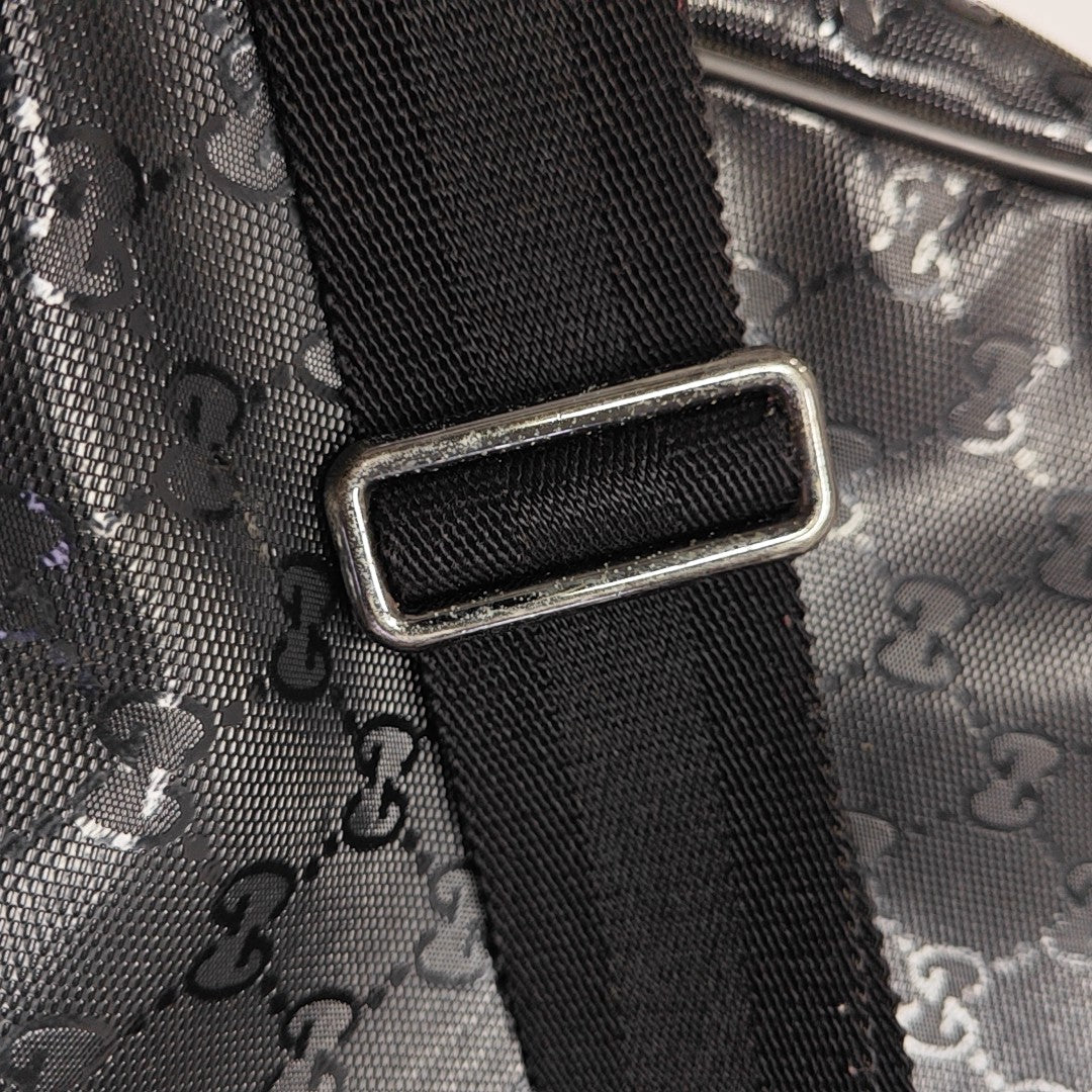 GG Imprime Messenger Monogram Coated Canvas Black