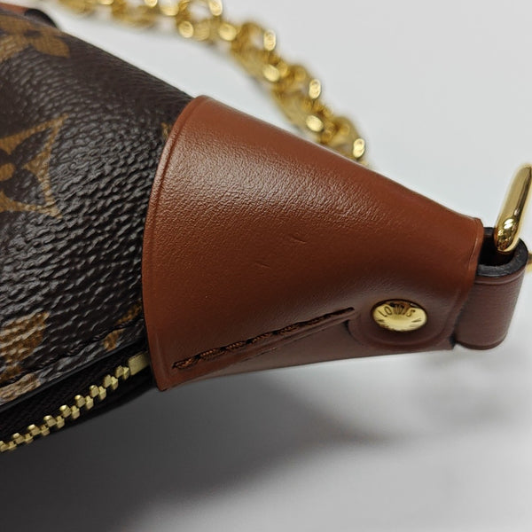 LOOP HOBO Monogram Coated Canvas Brown
