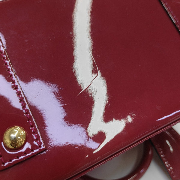 ALMA BB Monogram Patent Leather Red