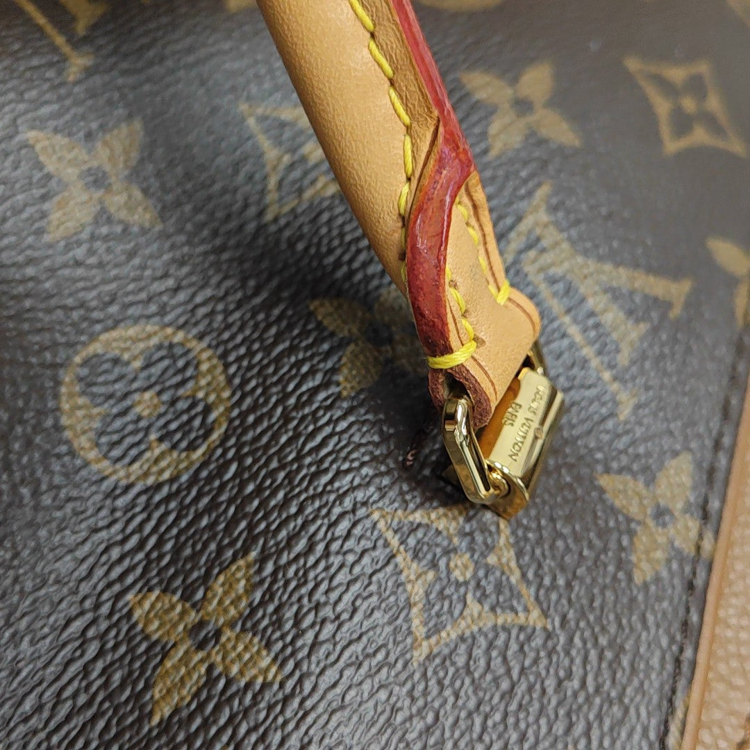 PALLAS MM Monogram Coated Canvas Brown