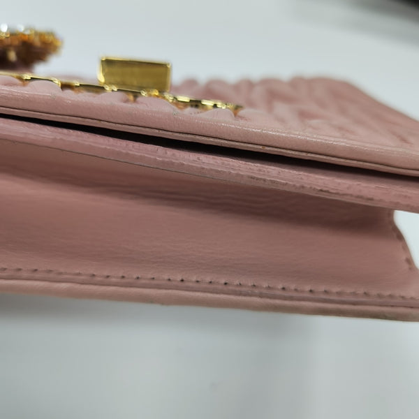 My Miu Quilted Lambskin Pink