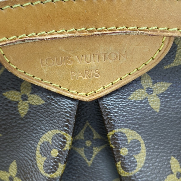 Monogram Coated Canvas Top Handle Bag Brown