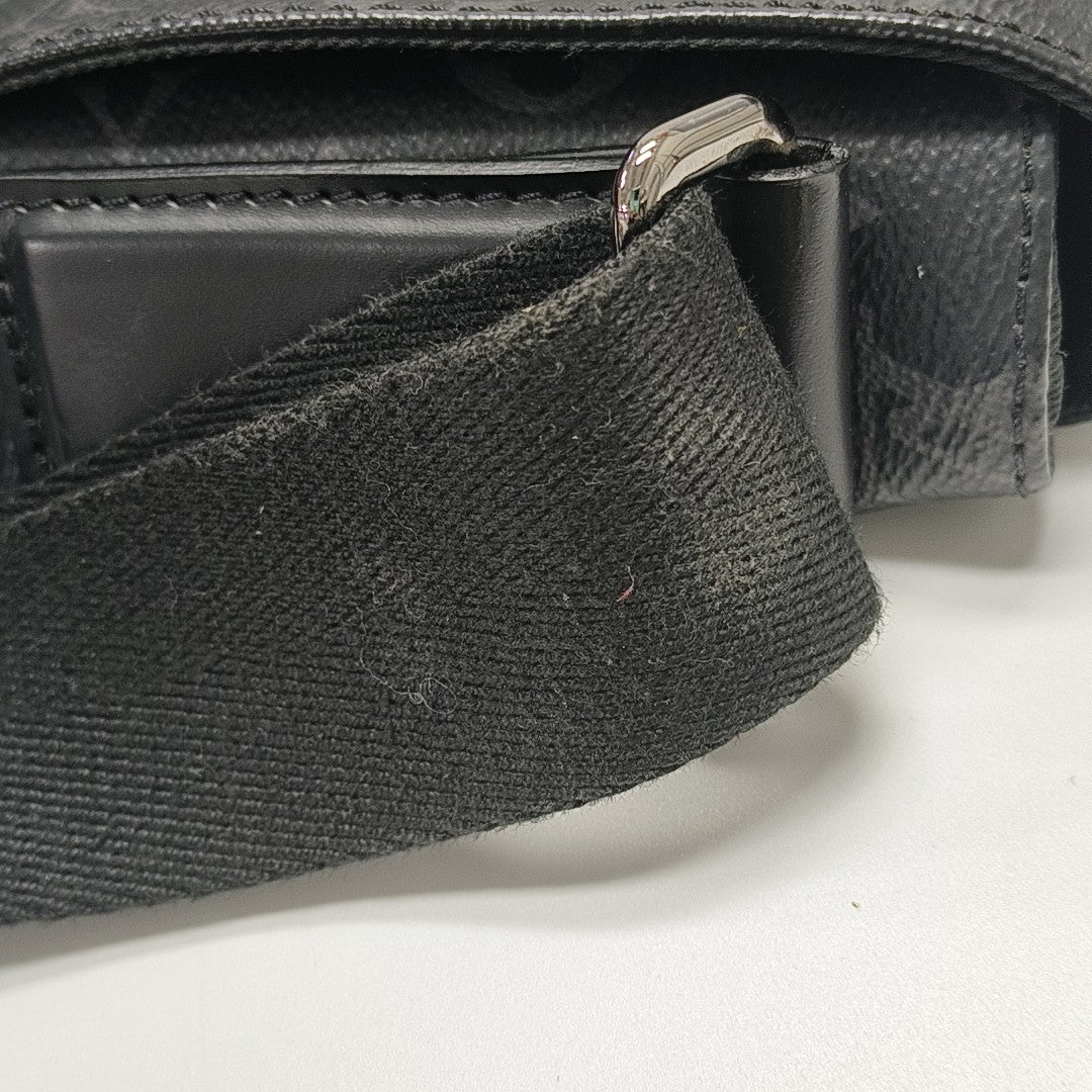 DISTRICT PM Monogram Coated Canvas Black