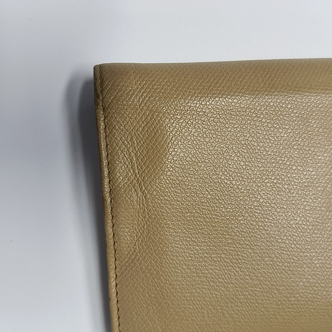 Grained Calfskin Wallet Yellow