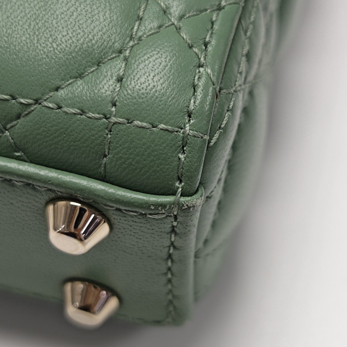 Lady Dior Super Mini Cannage Lambskin Green