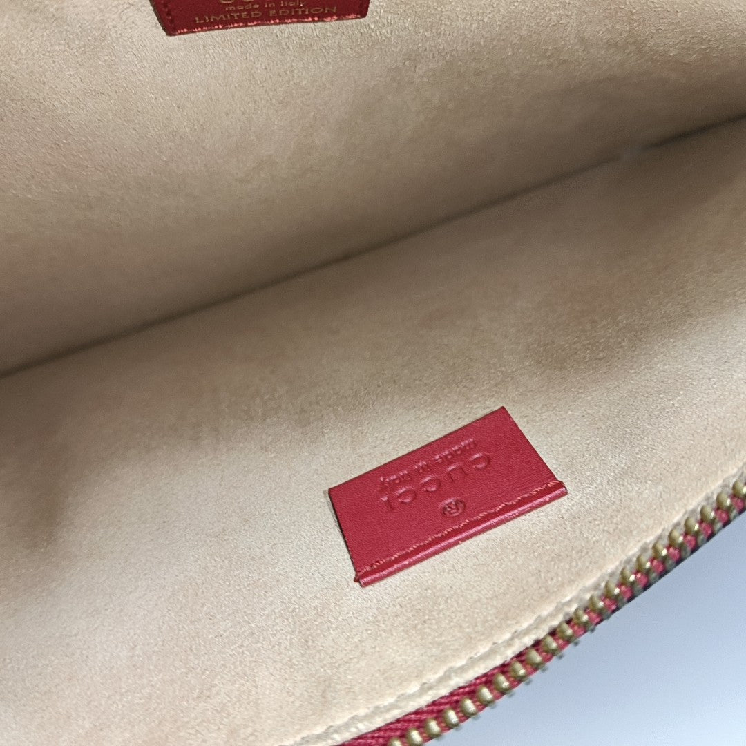 Monogram Coated Canvas Clutch Beige