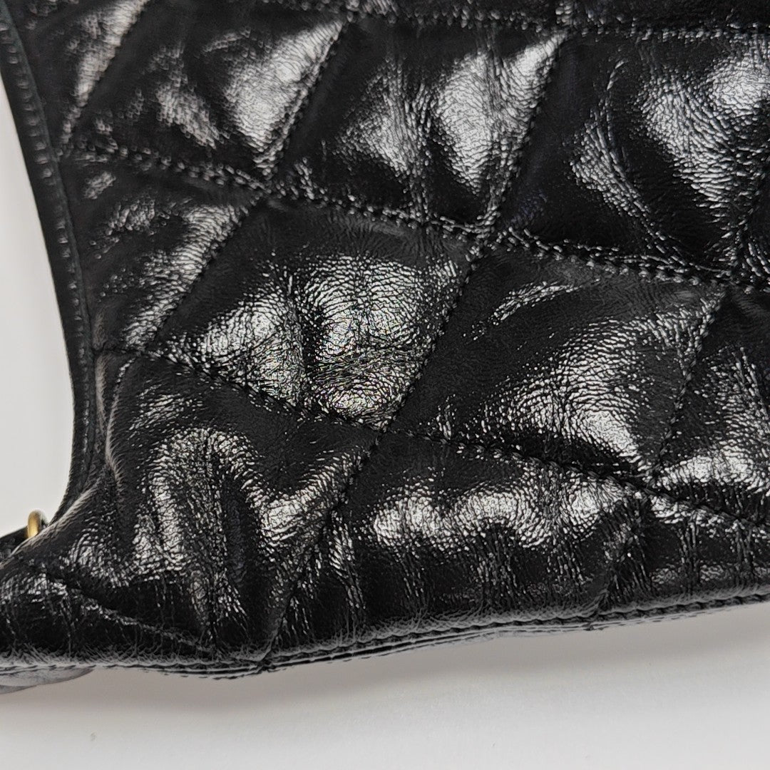 24A Large Quilted Lambskin Black