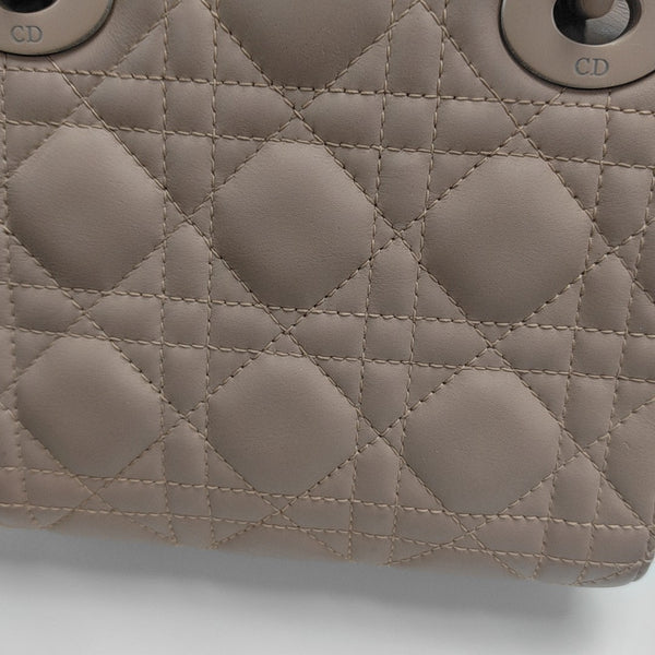 Lady Dior Mini Cannage Calfskin Beige