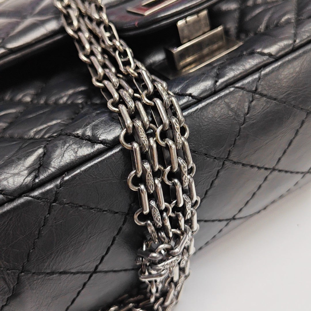 2.55 225 Quilted Calfskin Black