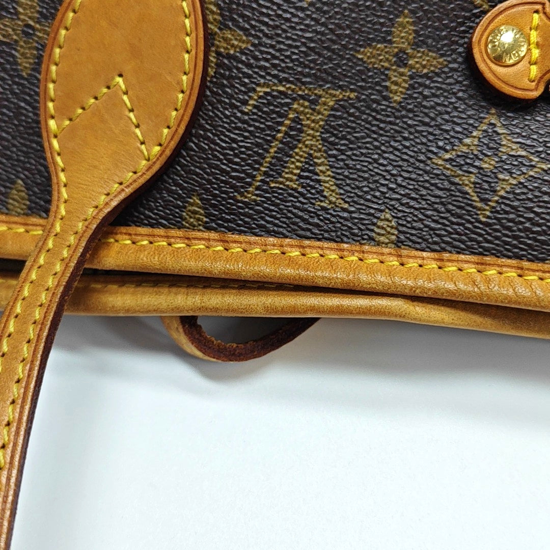 NEVERFULL MM Monogram Coated Canvas Brown