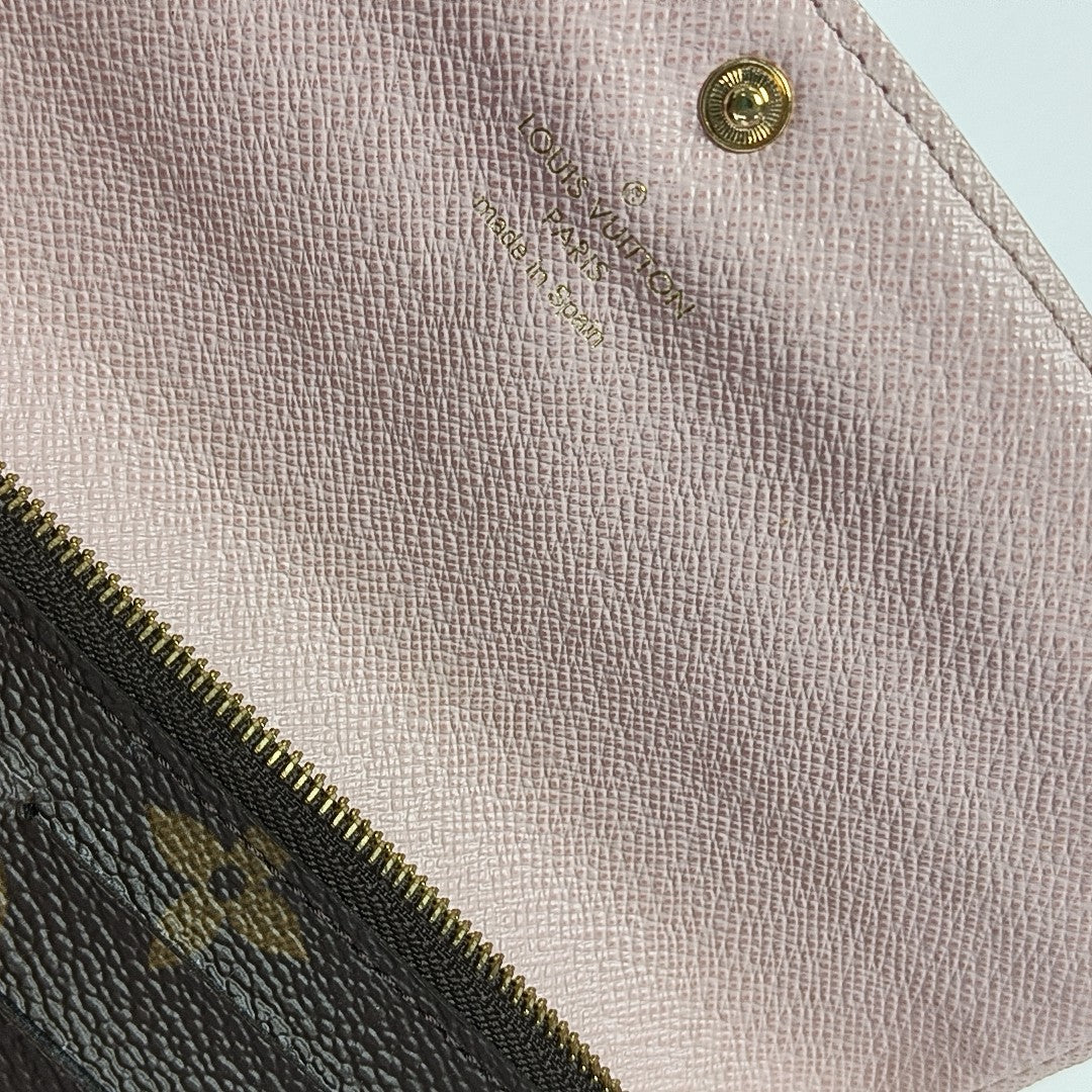 EMILIE Monogram Coated Canvas Brown Wallet