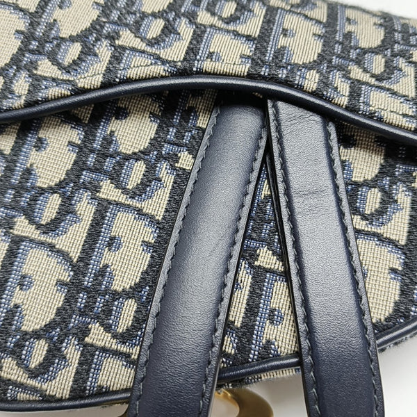 Saddle Mini Oblique Canvas Blue