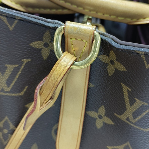 MONTAIGNE MM Monogram Coated Canvas Brown