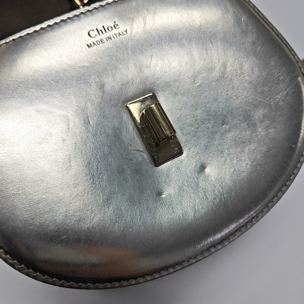 Drew Nano Calfskin Silver