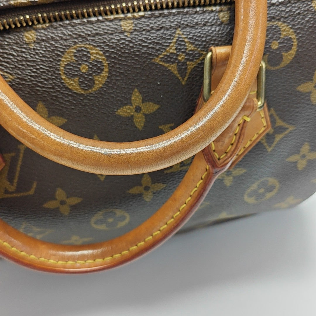 SPEEDY 30 Monogram Coated Canvas Brown