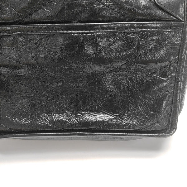 NIKI Small Chevron Calfskin Black