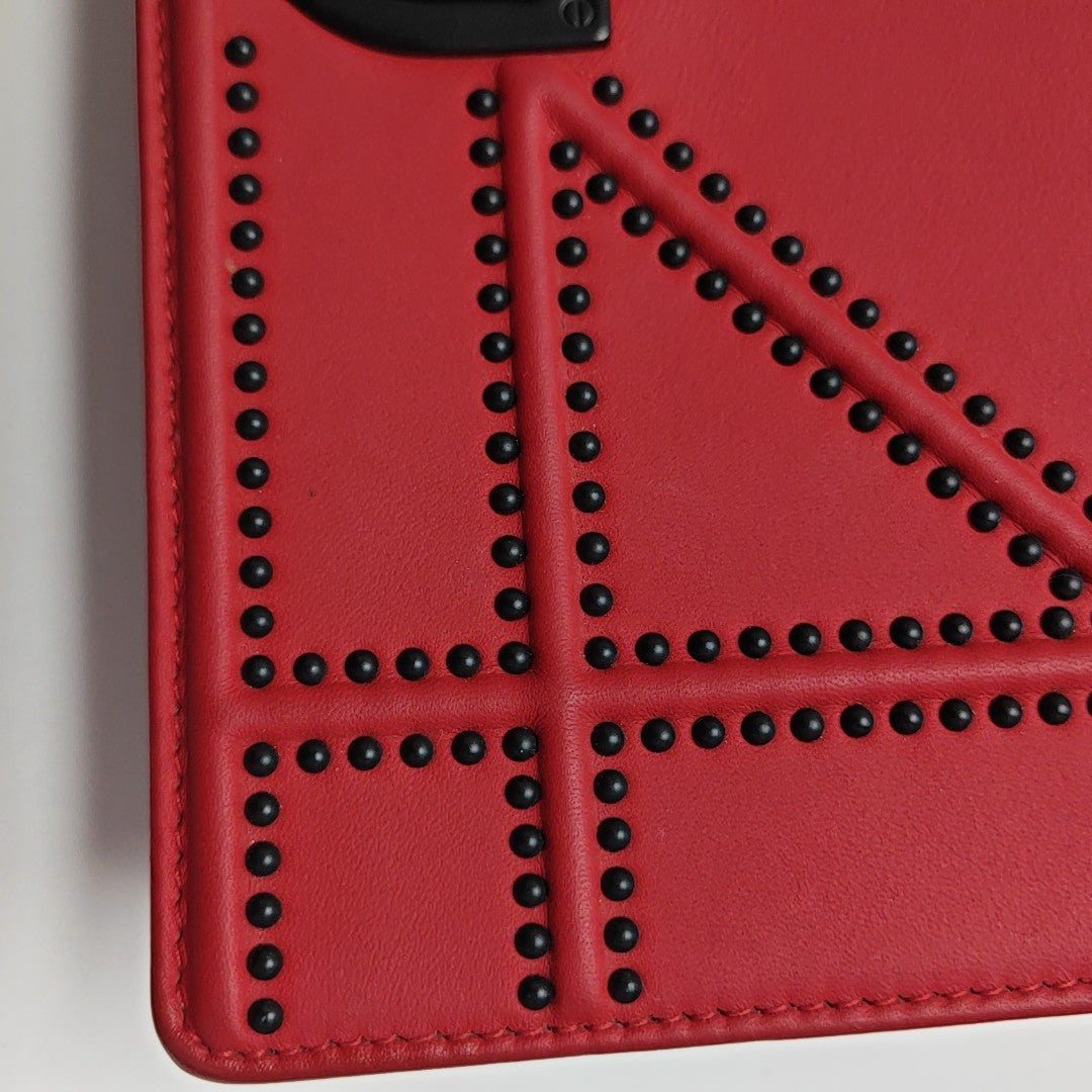 Diorama Small Cannage Calfskin Red
