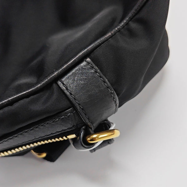 Nylon Shoulder Bag Black