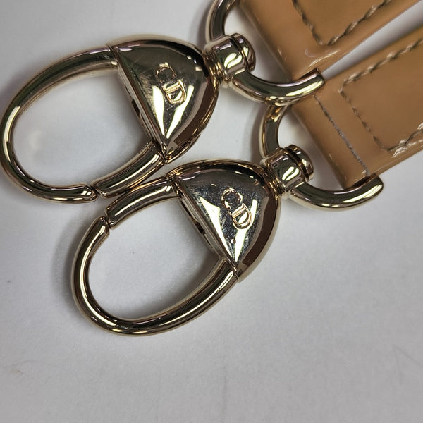 Lady Dior Medium Cannage Patent Leather Beige