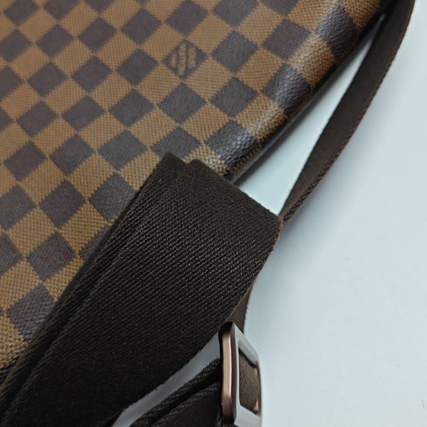 BROOKLYN MM Damier Ebene Coated Canvas Brown
