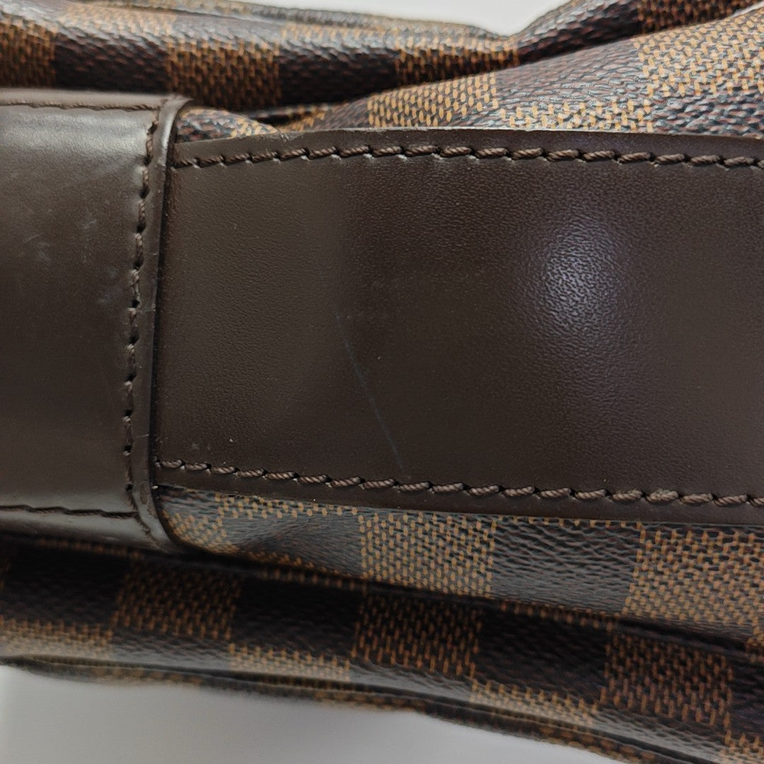 NAVIGLIO MM Damier Ebene Coated Canvas Brown