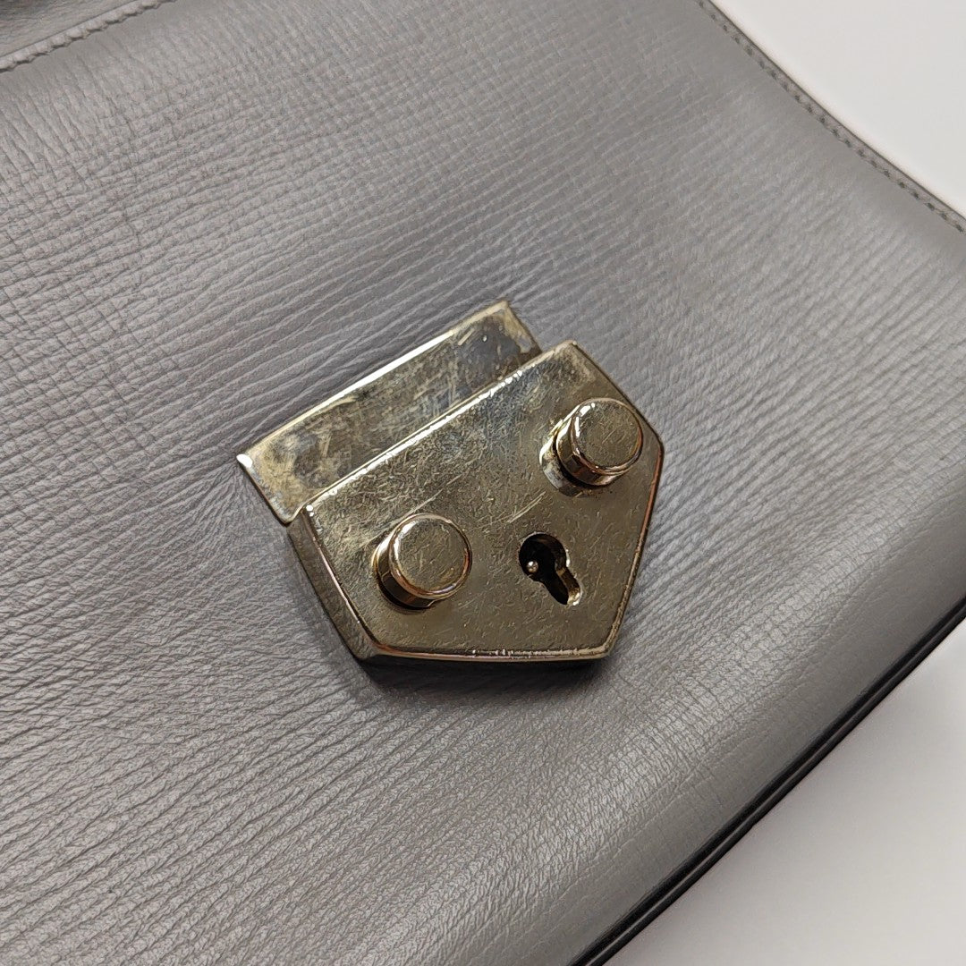 Calfskin Shoulder Bag Gray