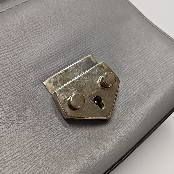 Calfskin Shoulder Bag Gray