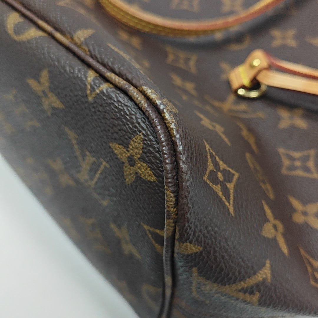 NEVERFULL MM Monogram Coated Canvas Brown
