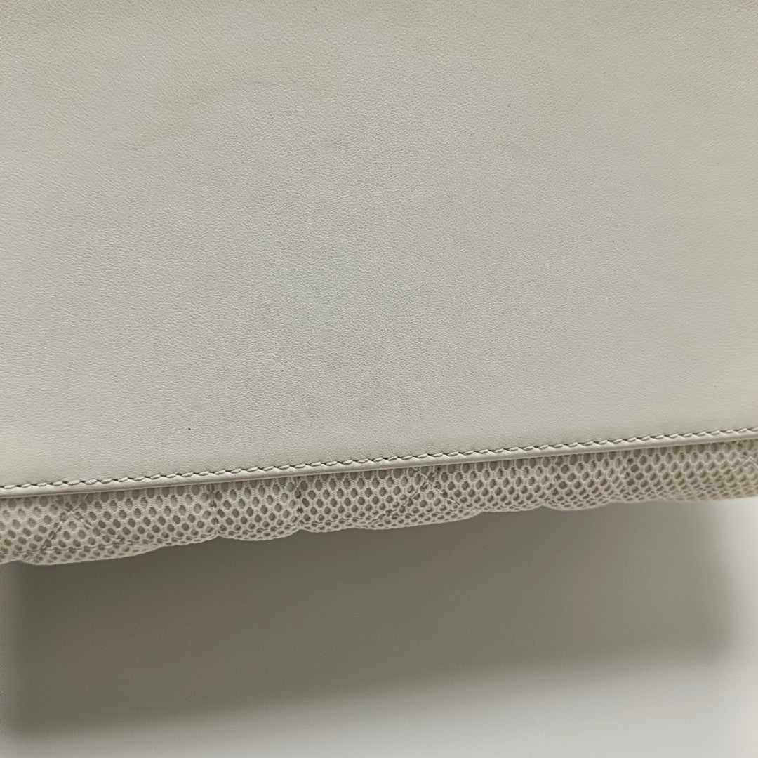 Lady D-Lite Medium Cannage Fabric White