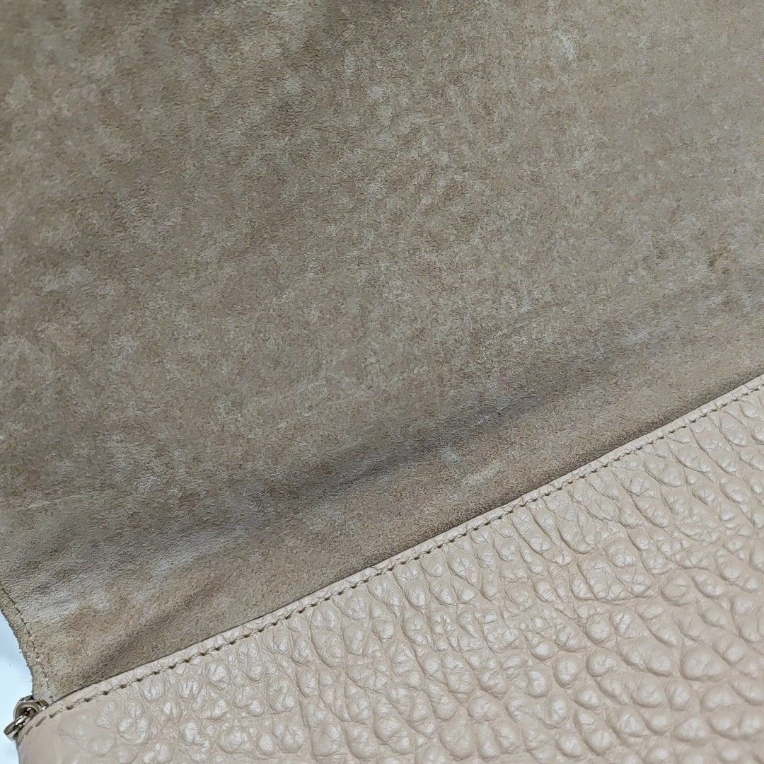Calfskin Shoulder Bag Beige