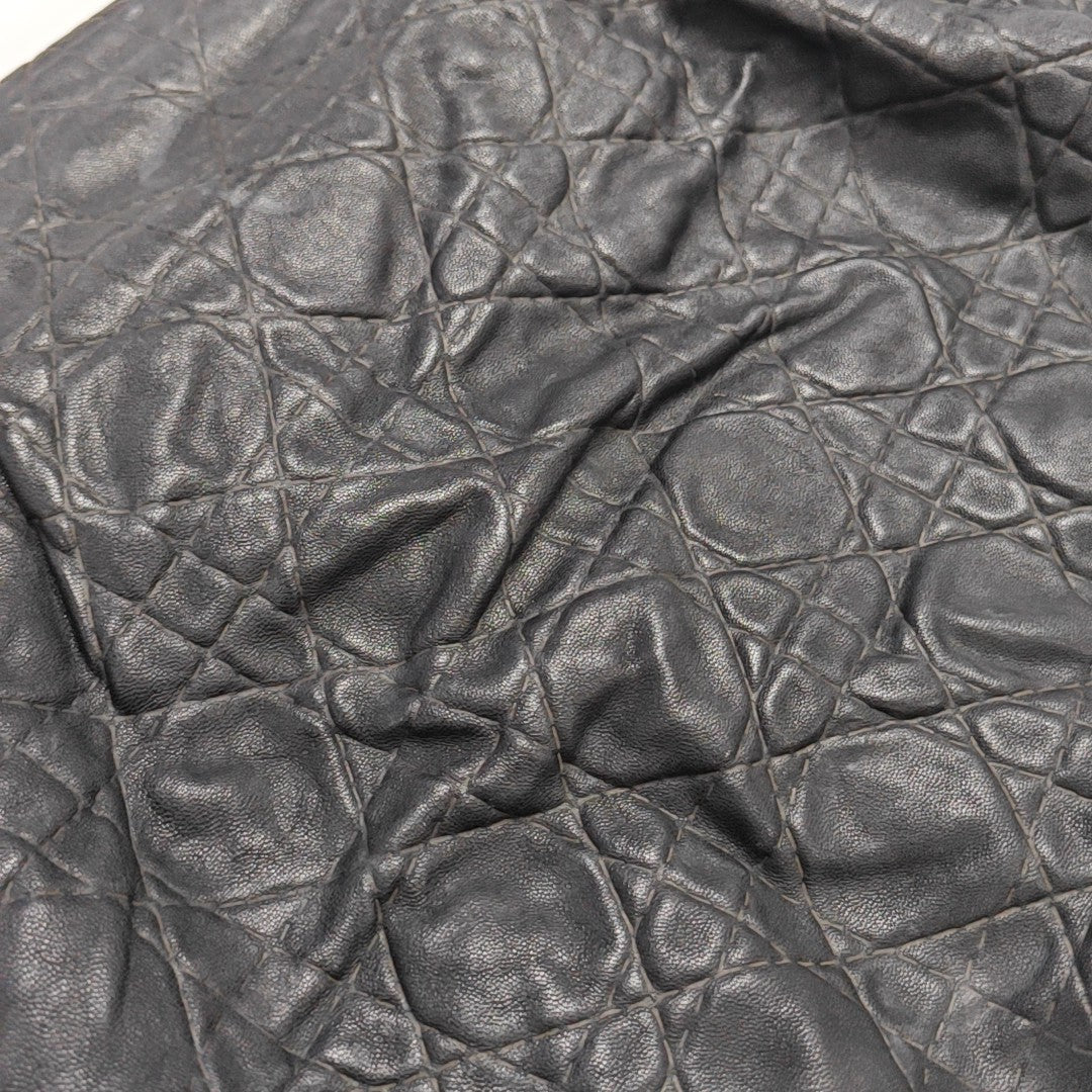 Cannage Calfskin Tote Bag Black