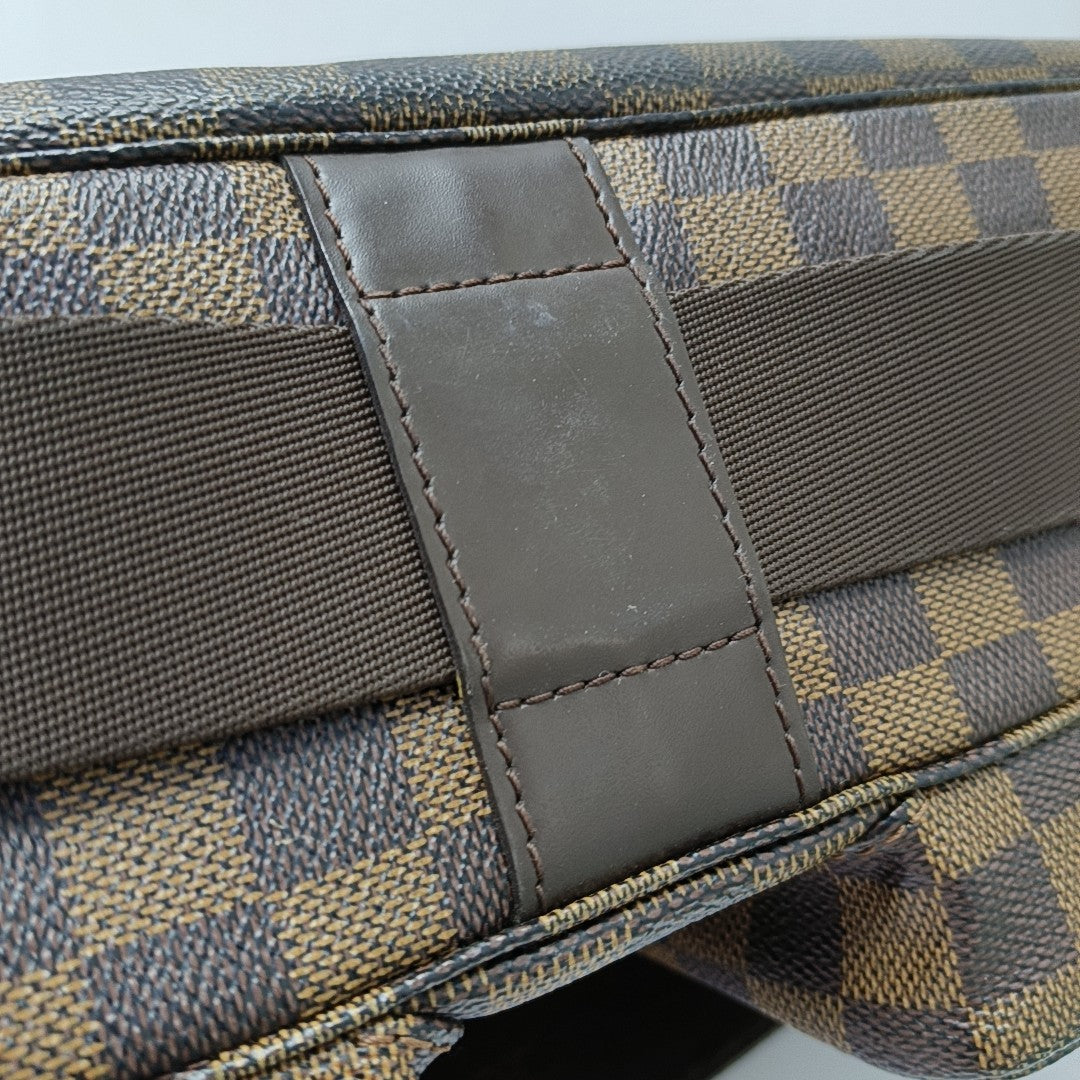 BROADWAY Damier Ebene Coated Canvas Brown