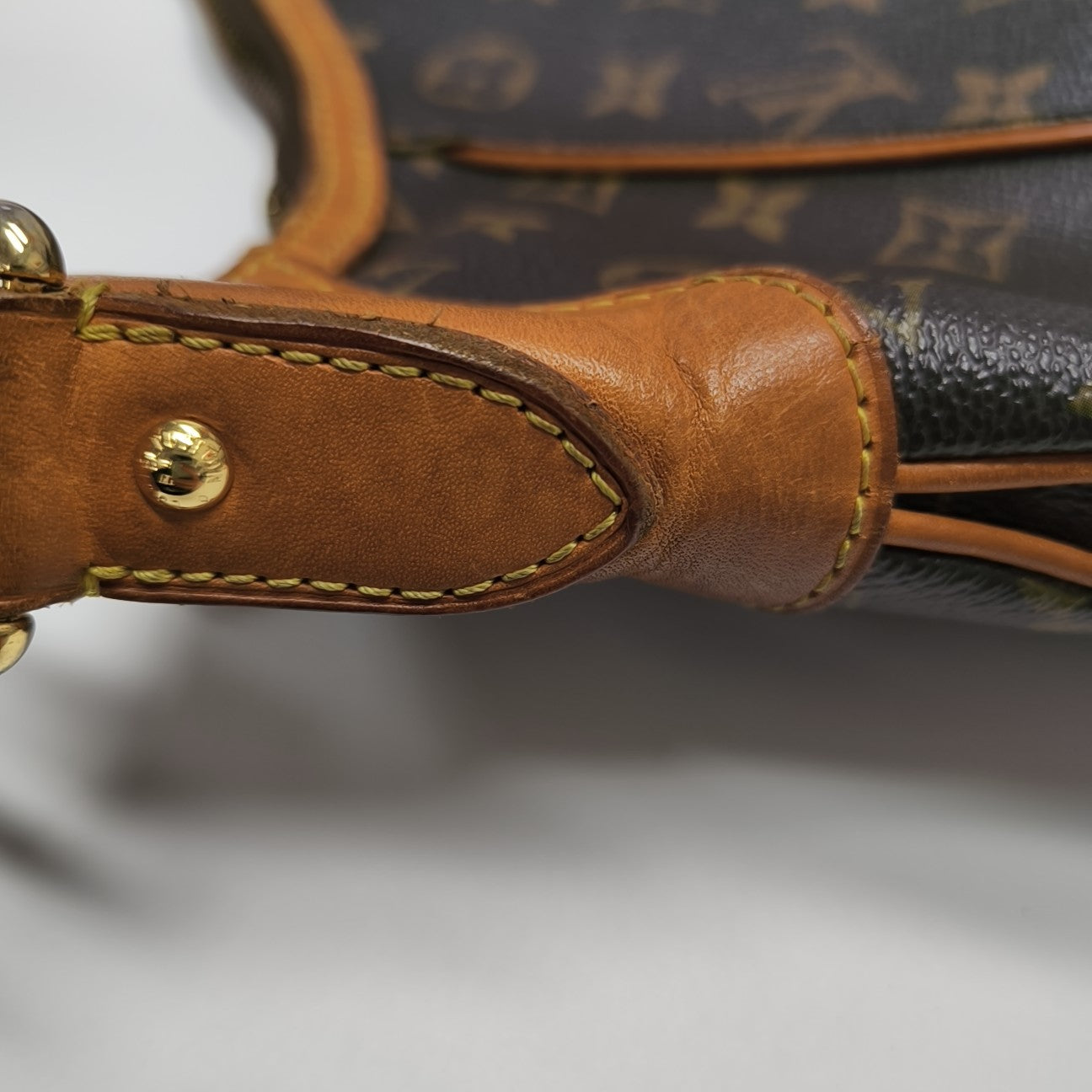 VINTAGE THAMES GM Monogram Coated Canvas Brown