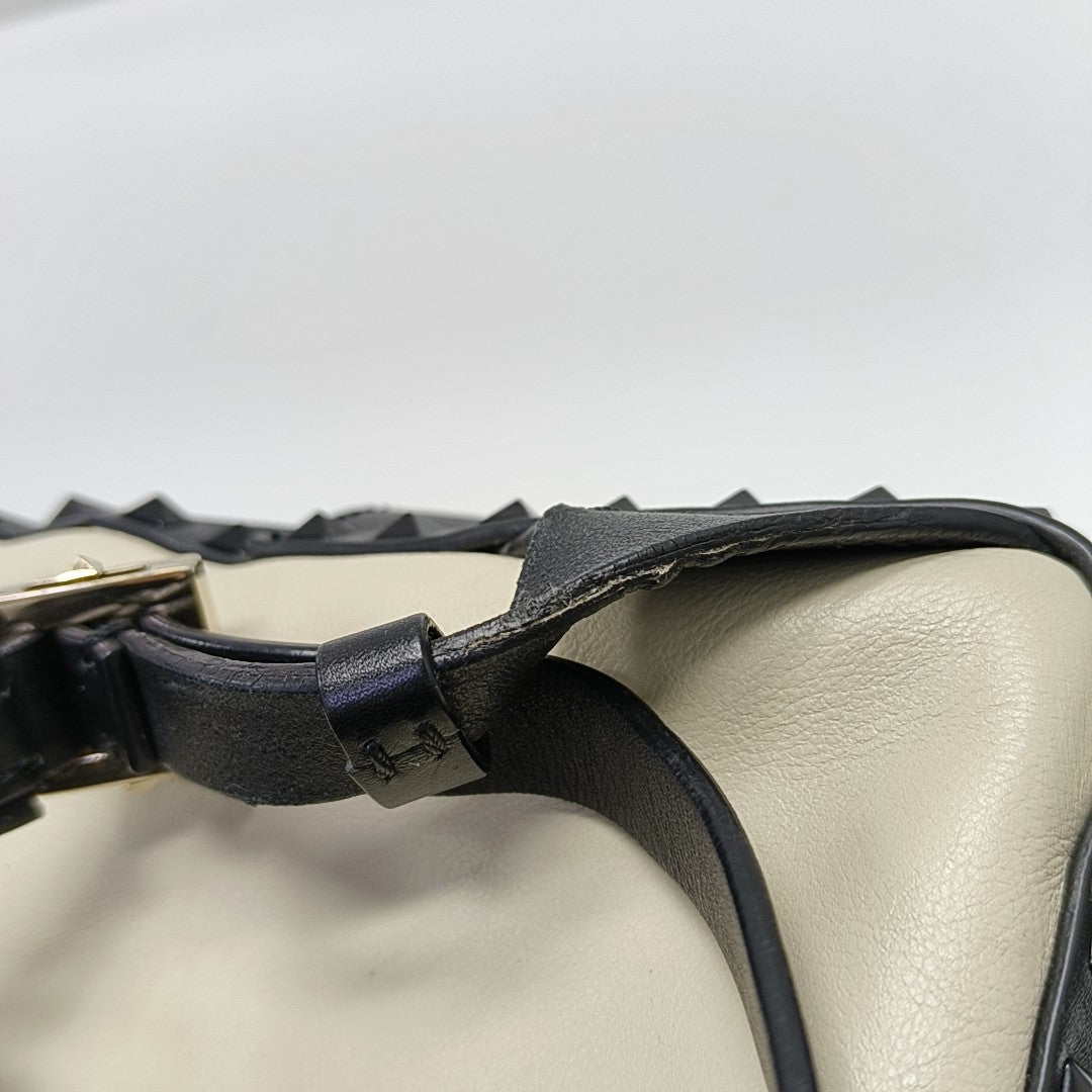 Rockstud Calfskin Beige