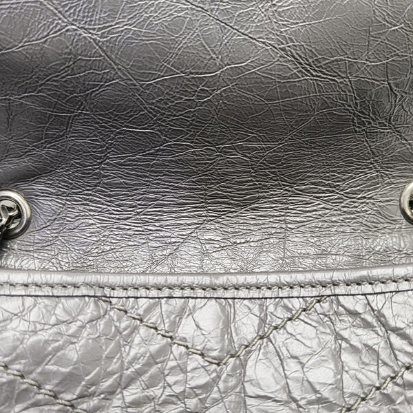 NIKI Mini Chevron Calfskin Gray