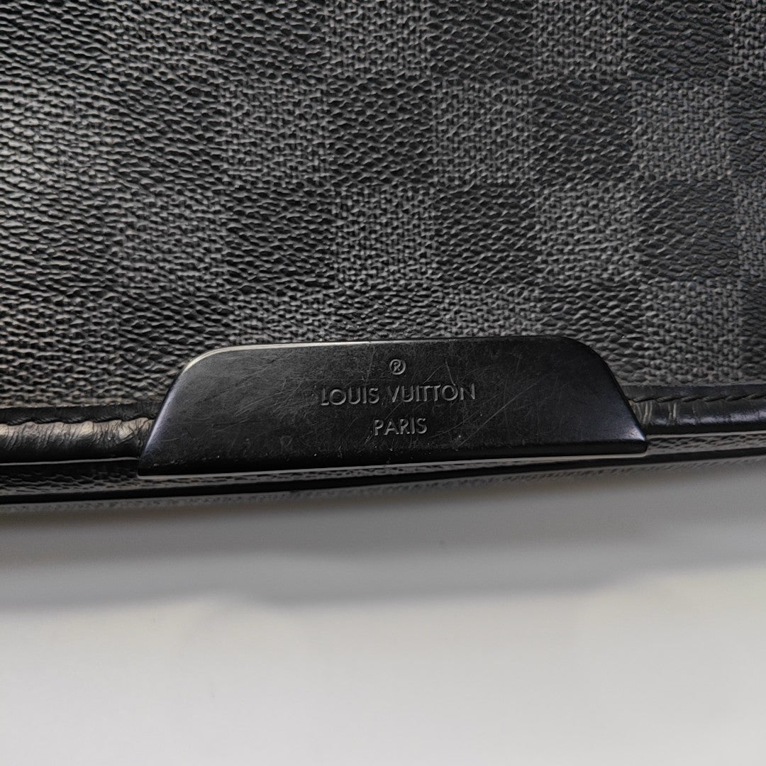 DANIEL GM Damier Graphite Coated Canvas Gray
