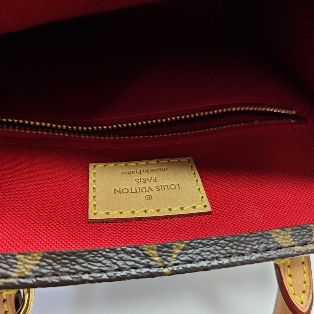 SAC PLAT BB Monogram Coated Canvas Brown