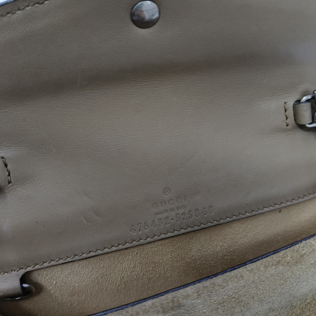Dionysus Super Mini Monogram Coated Canvas Beige