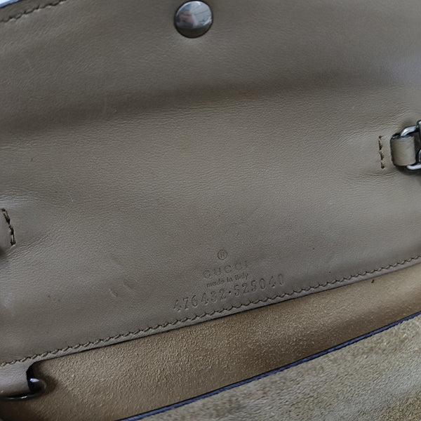 Dionysus Super Mini Monogram Coated Canvas Beige