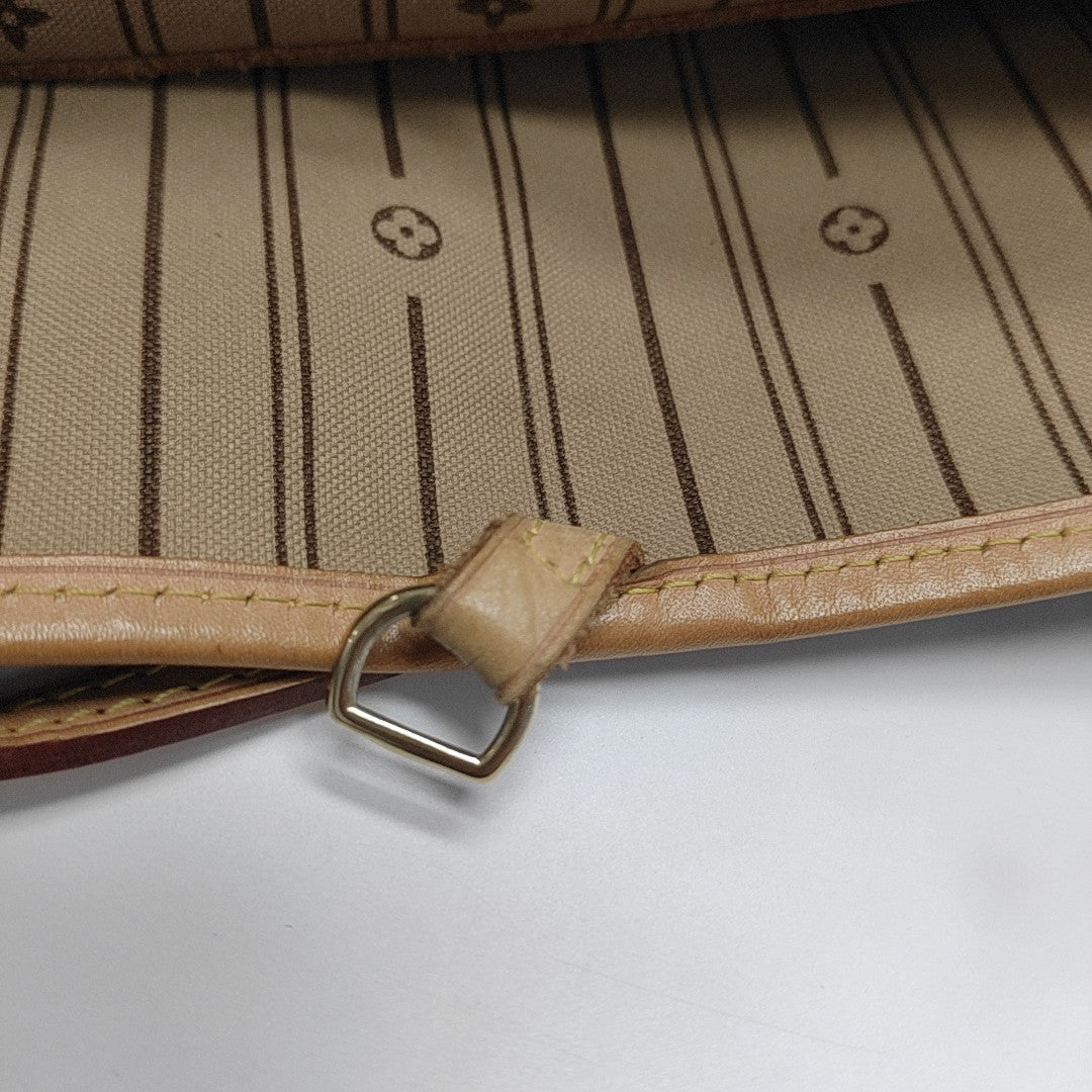 NEVERFULL MM Monogram Coated Canvas Brown